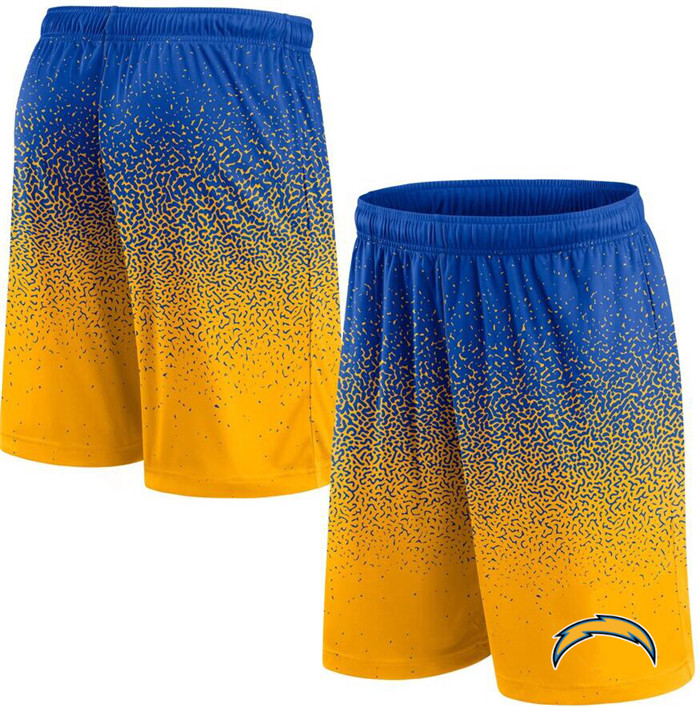 Men's Los Angeles Chargers Royal/Yellow Ombre Shorts